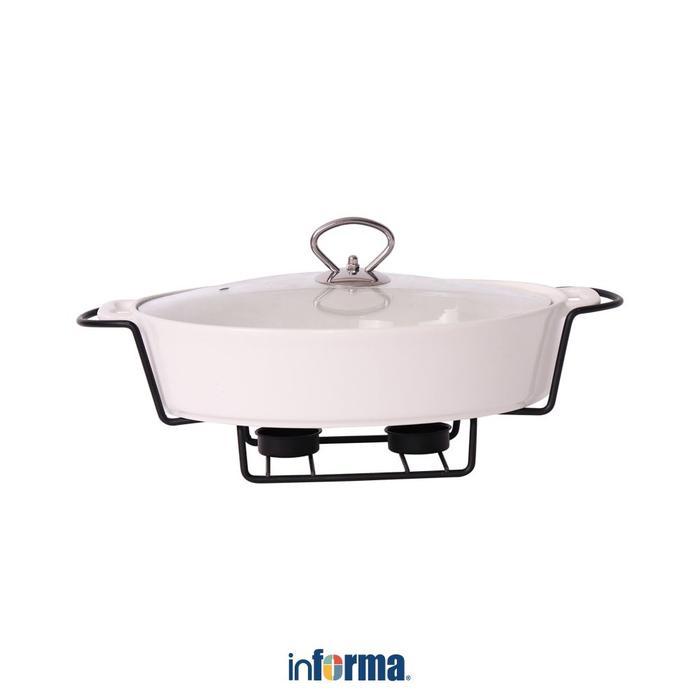Informa Appetite 33 cm Casserole Penghangat Makanan Oval Pemanas Sajian Wadah Prasmanan Tempat Lauk 