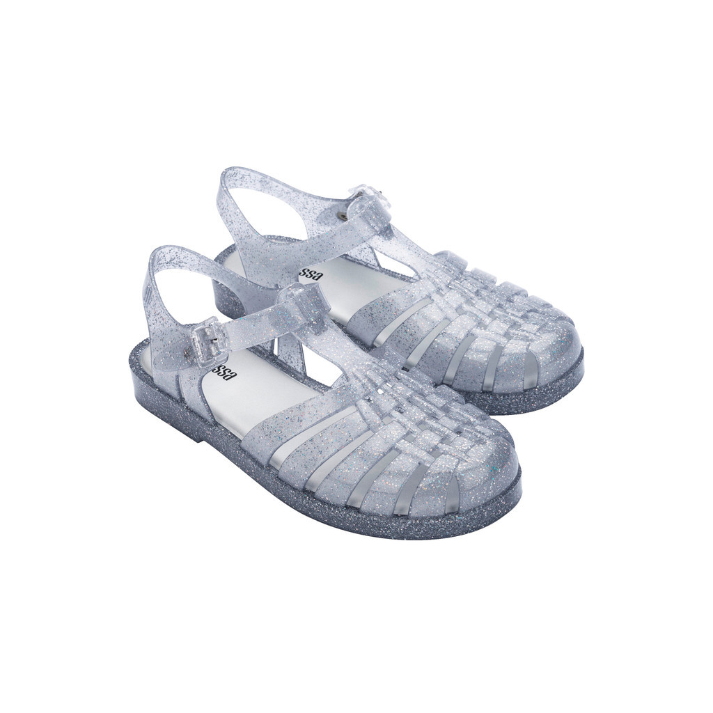 Sepatu Sandal Wanita Melissa Possession Shiny Ad Glitter Clear Silver