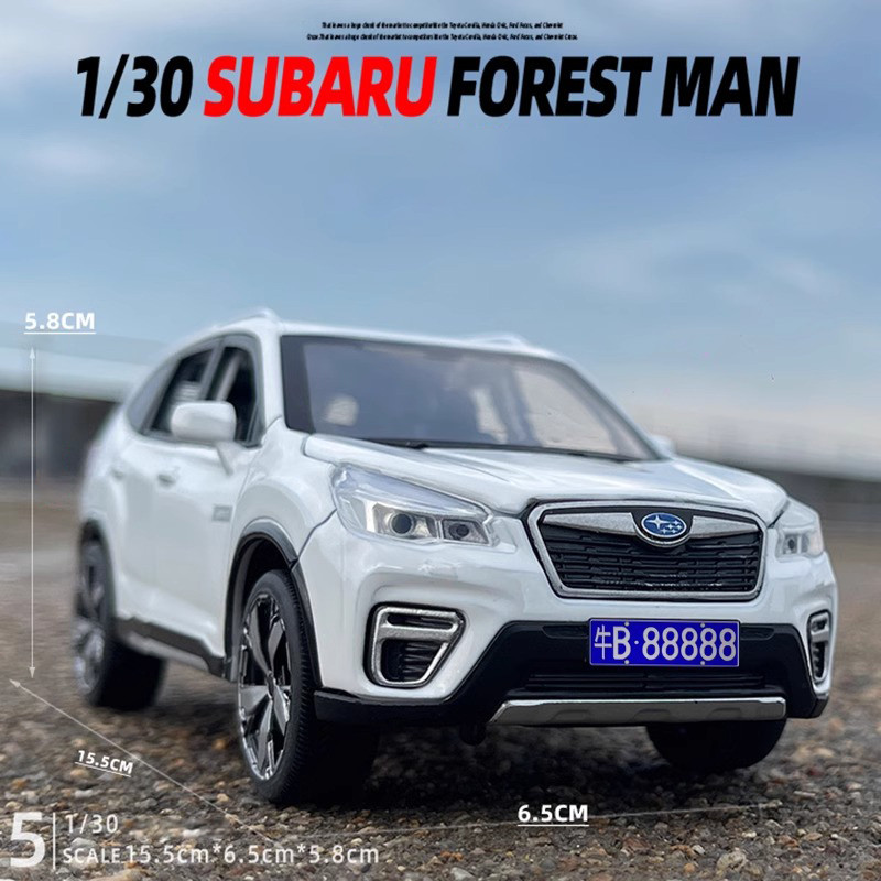 1:30 Su Forester Off Road SUV Vehicle Alloy ecast Car Model Sound & Light Indoor Collection Hobby De
