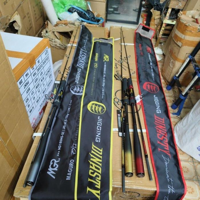 joran pancing maguro dinasty 602 180 cm jigging series solid carbon