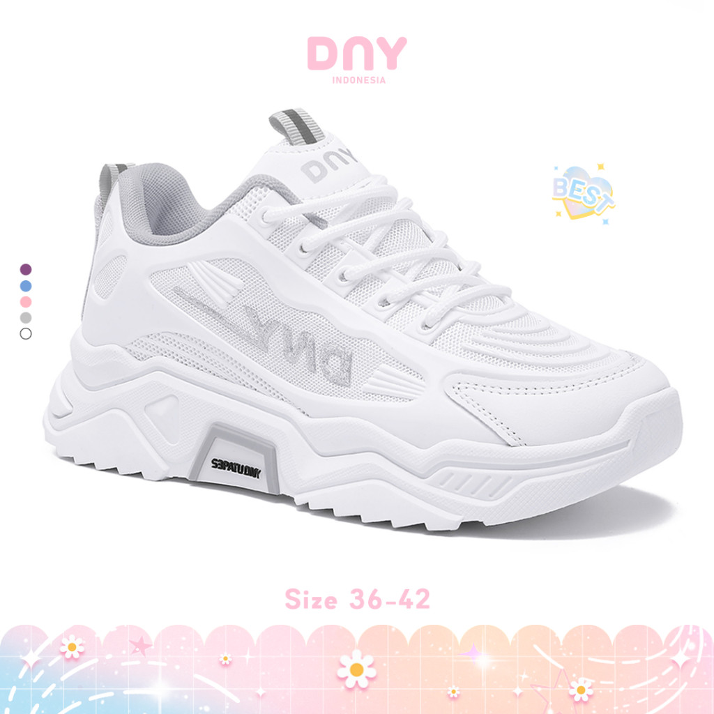 Sepatu DNY Sneakers Olahraga Wanita Kekinian Terbaru Import Korea 0391