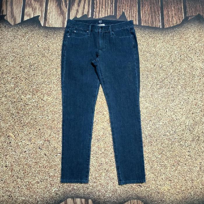 celana jeans pria GAP DENIM blue denim stretch murah bagus casual bahan melar size 27-30