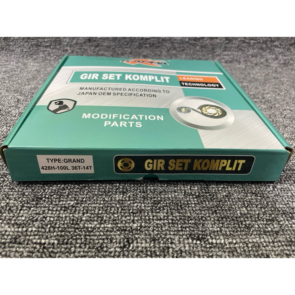 GEAR SET GIR SET PAKET RANTAI KAPPA GRAND PRIMA ASTREA STAR LEGENDA 428H 100L ( GEAR DEPAN 14T GEAR 