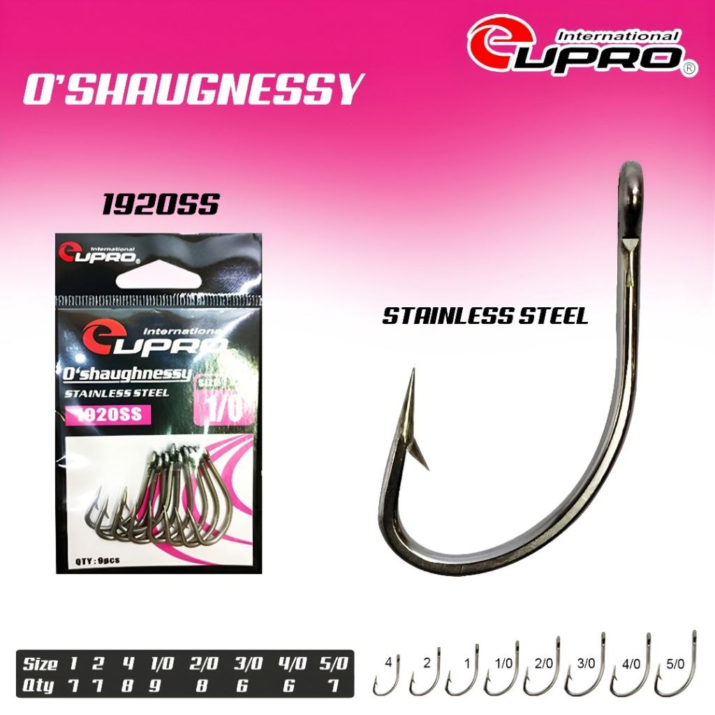 KAIL PANCING EUPRO O'SHAUGHNESSY 1920SS STAINLESS STEEL FISHING HOOK | HOOK EUPRO