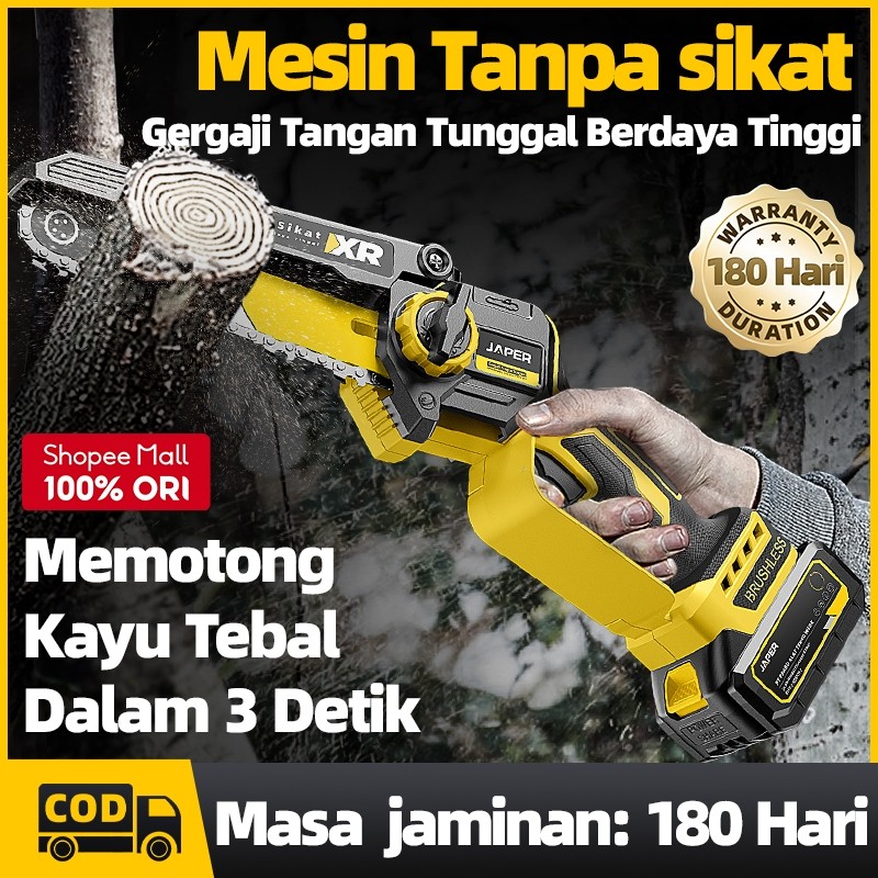 BBT - Mesin Gergaji Baterai Gergaji Rantai Elektrik Mini Gergaji Listrik