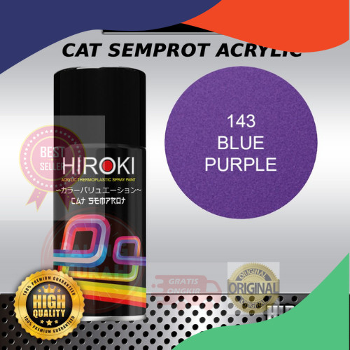 Cat HIROKI Metallic 143 Blue Purple Cat Semprot Akrilik Warna Biru Ungu Khusus Velg & Aksesoris