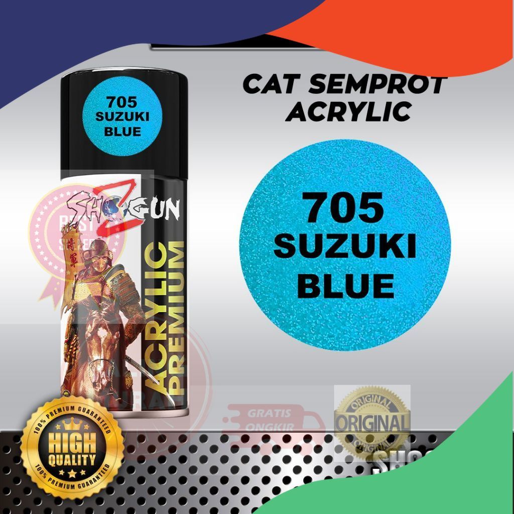 Cat Shogun Z Akrilik 705 Suzuki Blue Warna Biru Candytone Glossy Cocok untuk Body Motor Mobil