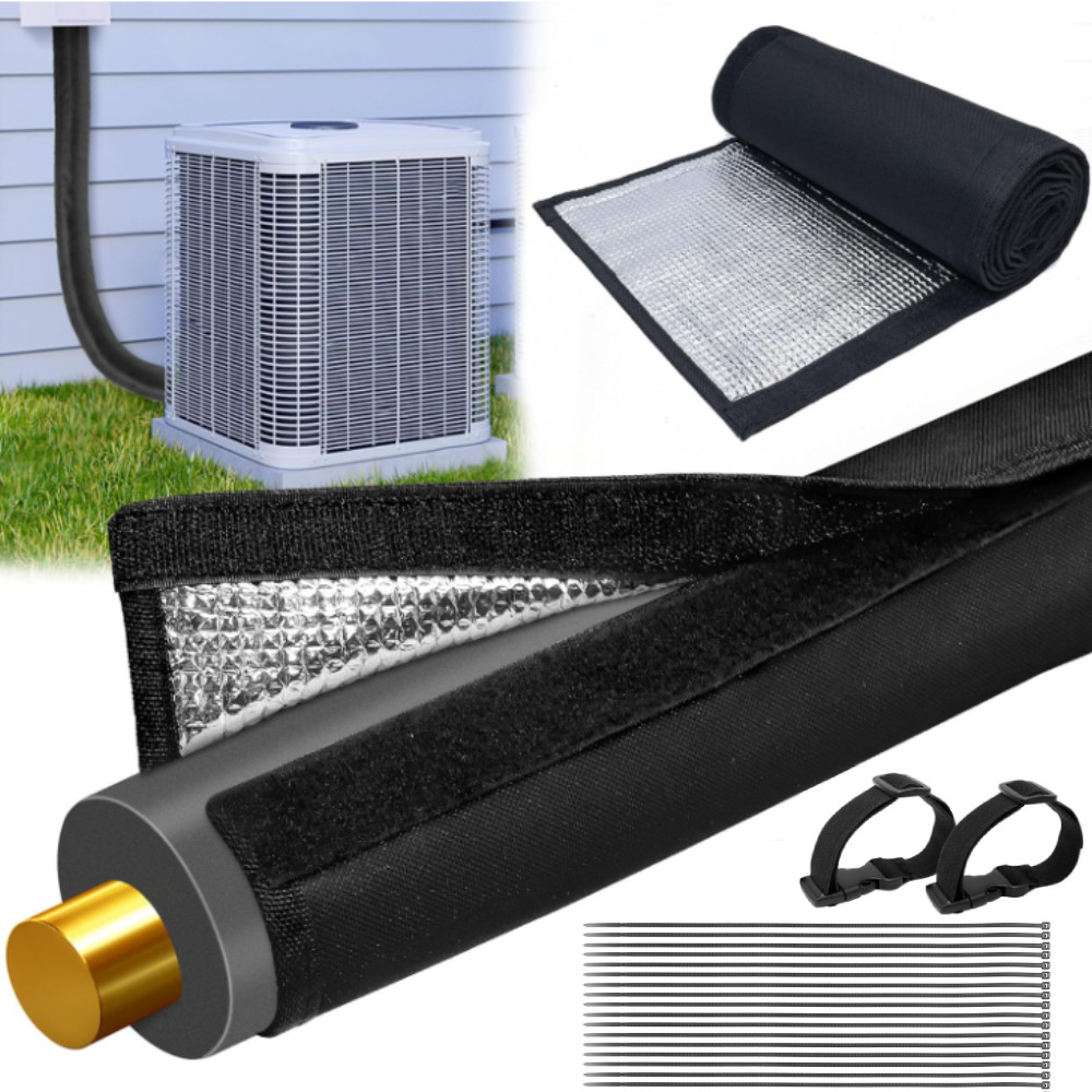 3 Layers HVAC Copper Pipe Insulation Cover 600D Oxford AC Pipe Insulation Covers Protector Outdoor f