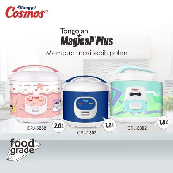 Rice Cooker Cosmos CRJ 1803 1.2L /CRJ 1803/CRJ-1803/CRJ1803/RICE COOKER ORIGINAL COSMOS/GARANSIRESMI