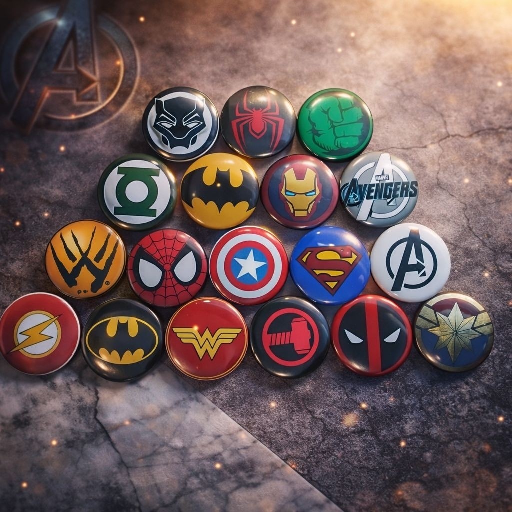 Marvel Pin Bros Aksesoris tas pakaian jaket topi | Pin superhero Marvel Avengers