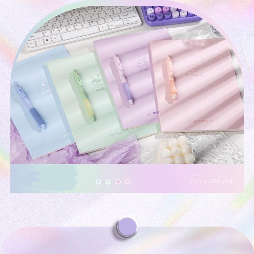 Buku Tulis B5 Aesthetic Gradasi Warna Tebal 80 Halaman / Buku Tulis Estetik Soft Color