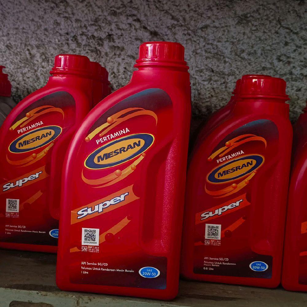 Mesran Super 20W-50 1L/0.8L - Oli Motor Non Matic