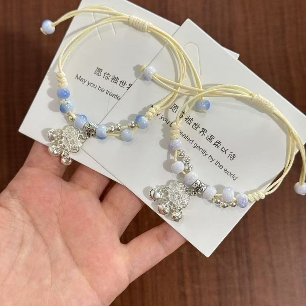 Kunci pengaman gelang pasangan pacar anyaman gelang gelang hadiah