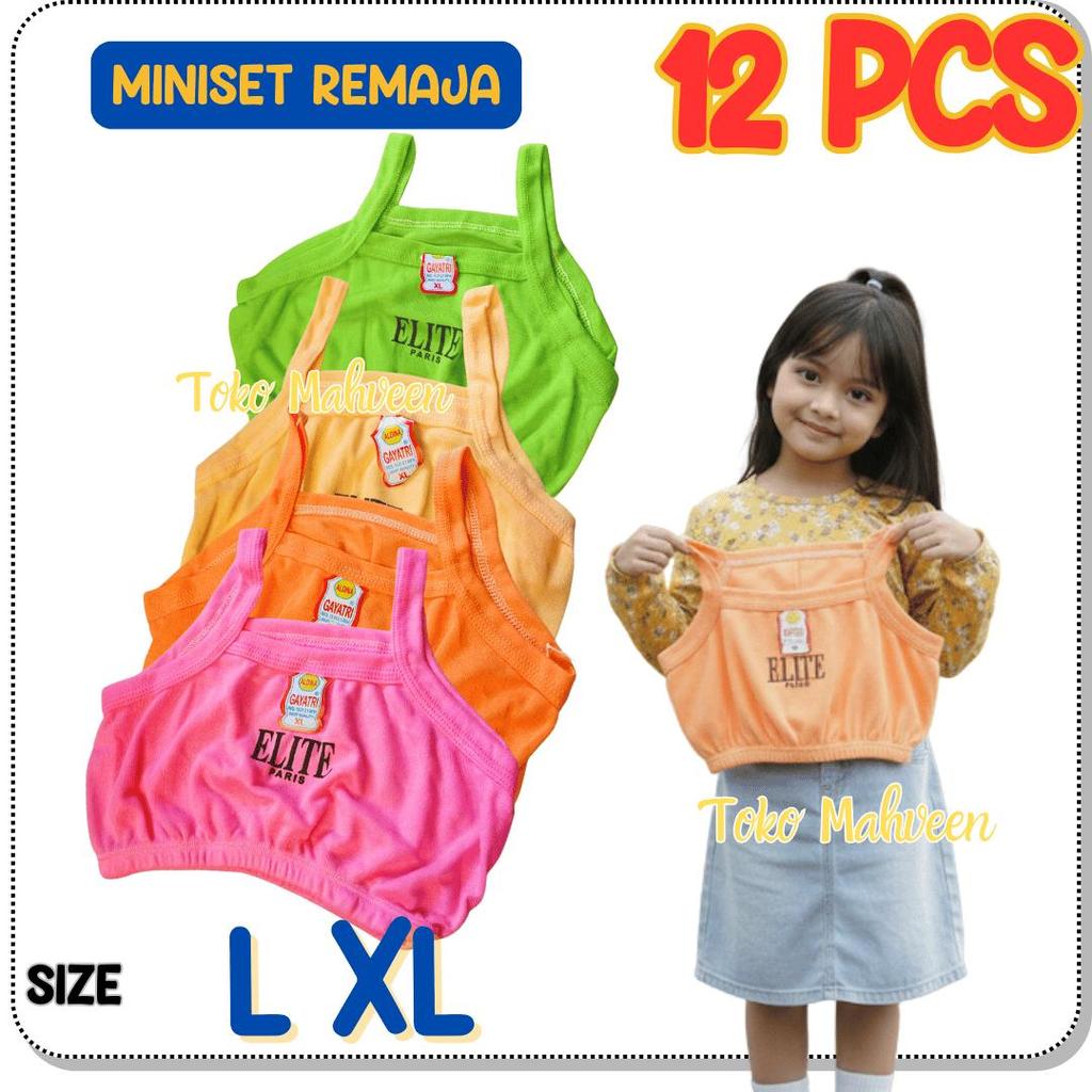 12 PCS MINISET ANAK CEWEK TRAINING BRA ANAK PEREMPUAN NYAMAN ADEM SD SMP ELITE CANTIK LUCU