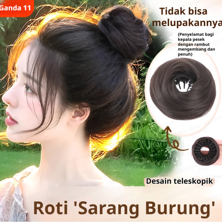 Promosi Ramadhan [​Kirim cepat dalam 24 jam]Donat Rambut Bervolume/Gaya Rambut Sanggul Berbulu Modis