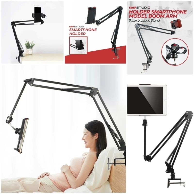 BYN - Stand Holder Untuk Tablet,HP Model Boom Arm Table Lazypod Lazypad Stand Unboxing
