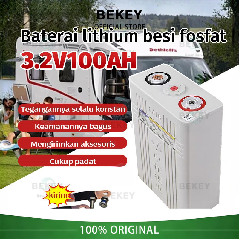 BEKEY 3.2V 200Ah Elektrik Baterai Lithium LIFEPO4 Baterai Lithium fosfat 3.2V 200AH 100AH 60AH