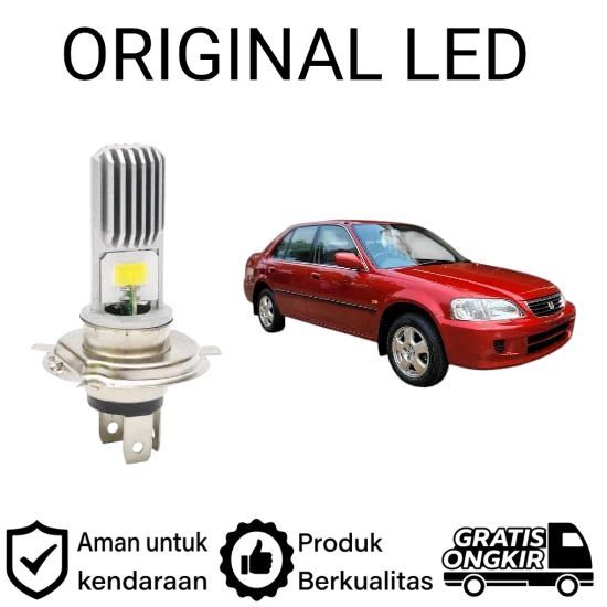 2pcs Lampu Utama LED H4 COB Mobil Honda City Type Z AM