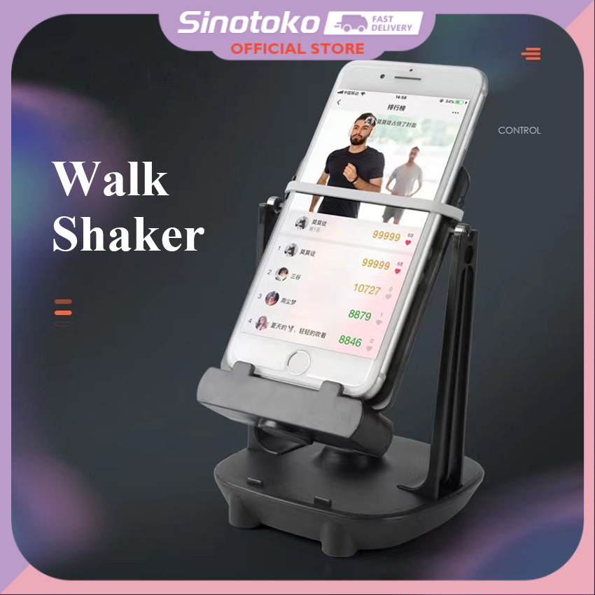 Alat Pengocok Langkah Ponsel Otomatis dengan Bantalan Senyawa – Dudukan HP 7,2 Inci, Pedometer Brush