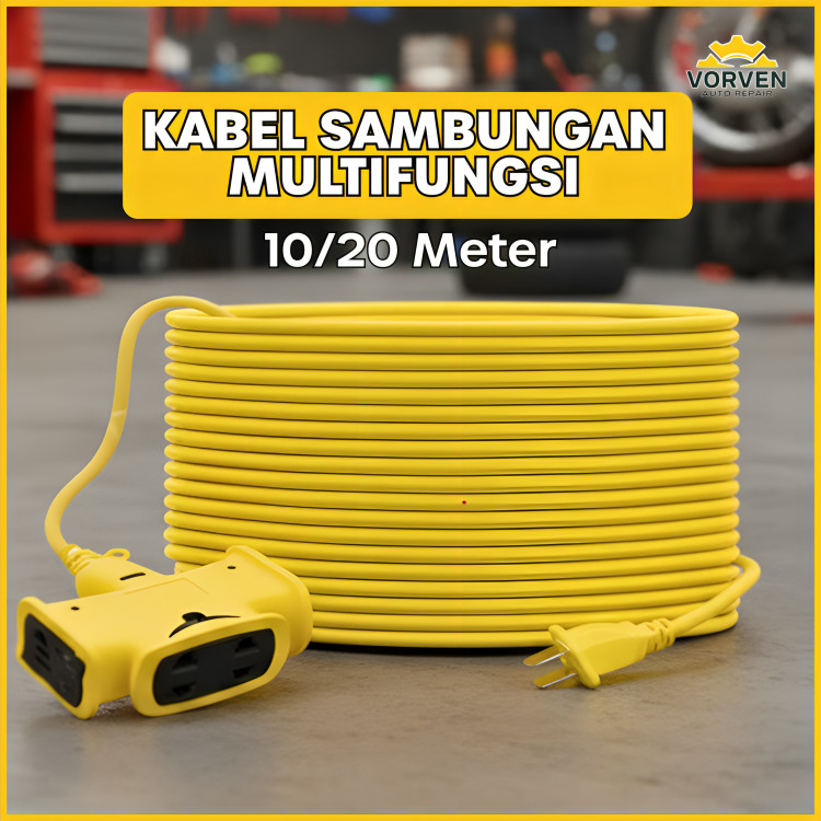 Sambungan Kabel Listrik 10M -20M Multifungsi Penyambung Kabel Listrik Colokan Kabel Roll Listrik Kab