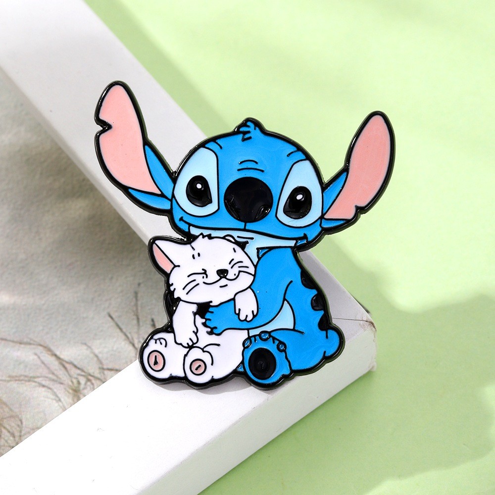 Pipirinote - Pin Stitch Pin Bros Stitch Kartun Bros Topi Pin Baju Tas Lucu Kartun PIN-015