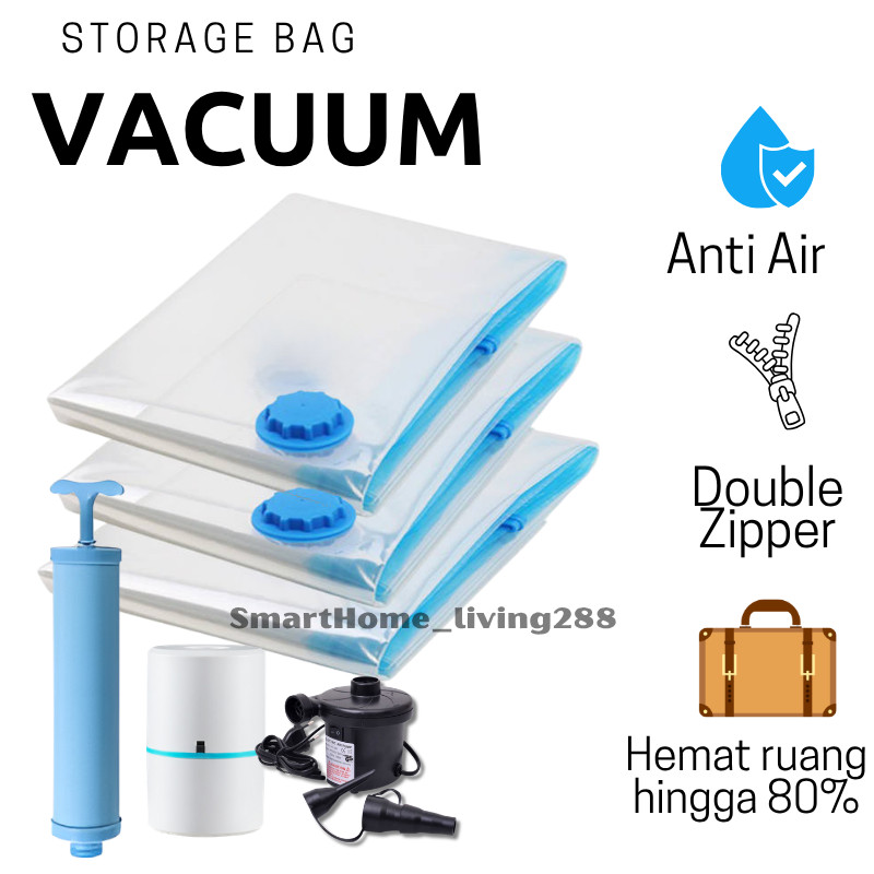 Vacuum storage bag, plastik penyimpanan vakum, untuk pakaian dan boneka