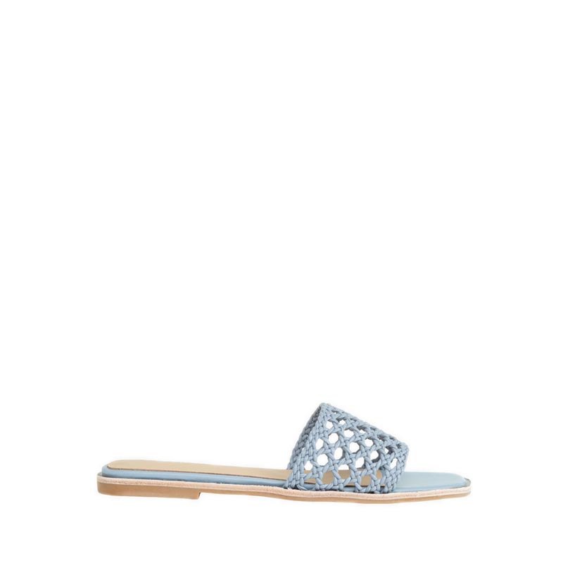 Pazzion Women's A396-220A Flat Sandals - Blue