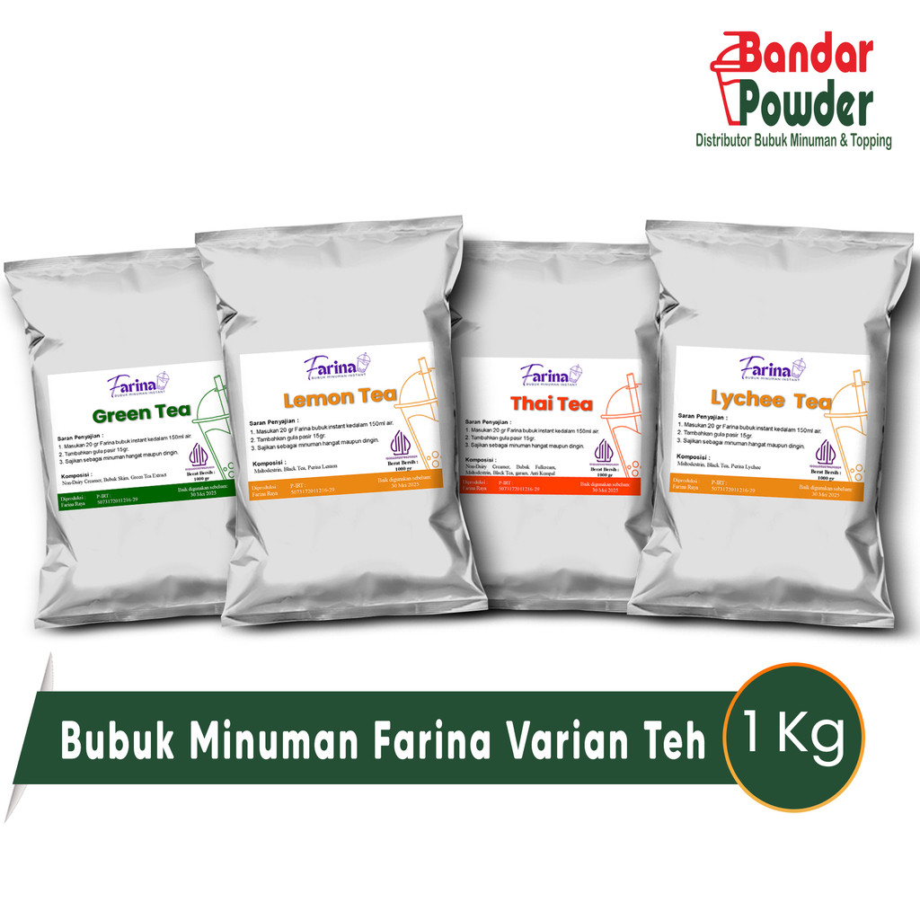 Bubuk Minuman Varian Teh - Farina Serbuk Minuman Premium