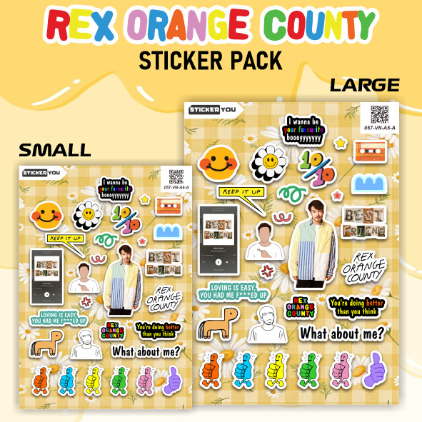 Sticker REX ORANGE COUNTY Band Pack | Stiker Vinyl Laminasi Premium | Anti Air