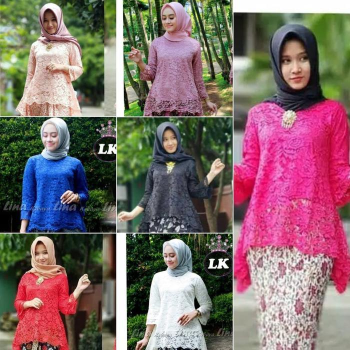 Promo Murah SALE Dolla Brukat Kebaya Wanita Dress Panjang Pesta Kondangan Brokat Full Furing Ukuran 