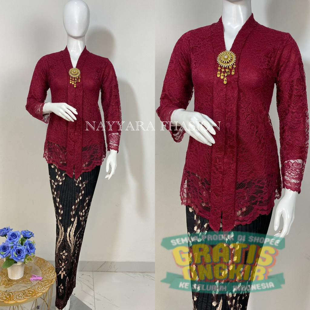 Kebaya Kartini/ Kebaya Set Floy Termurah/ Kebaya Remaja Modern /Kebaya Wisuda Setelan KebayaKartini/