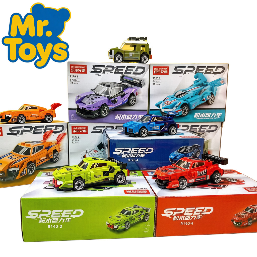 Mr.toys Balok Susun Mobil Lamborghini Ferrari Porsche Mainan Rakitan DIY Mobil Balap Hadiah Kado Ana