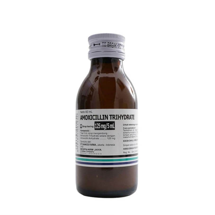 AMOXICILLIN TRIHYDRATE GENERIK_01 125 MG DRY SIRUP 1 BOTOL @ 60 ML