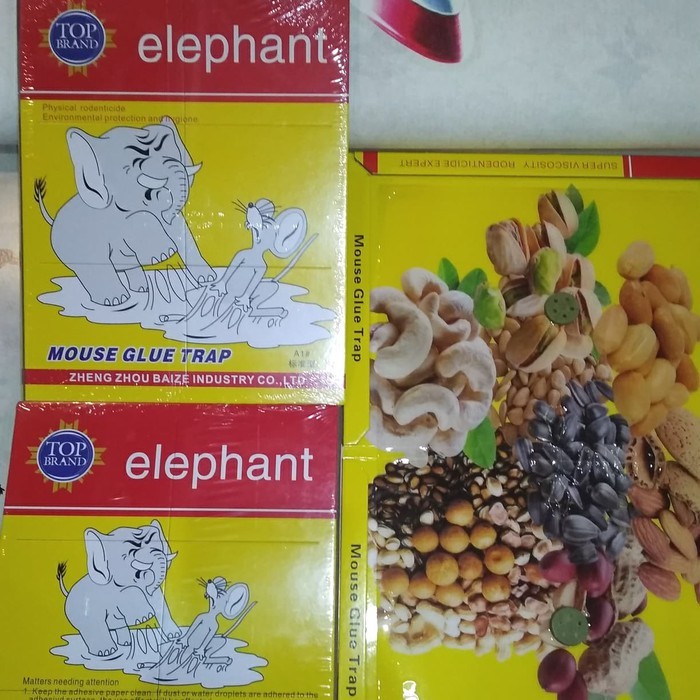 [promo] LEM TIKUS BENTUK PAPAN CAP ELEPHANT GAJAH SUPER LENGKET TIKUS LANGSUNG NEMPEL TINGGAL PAKAI