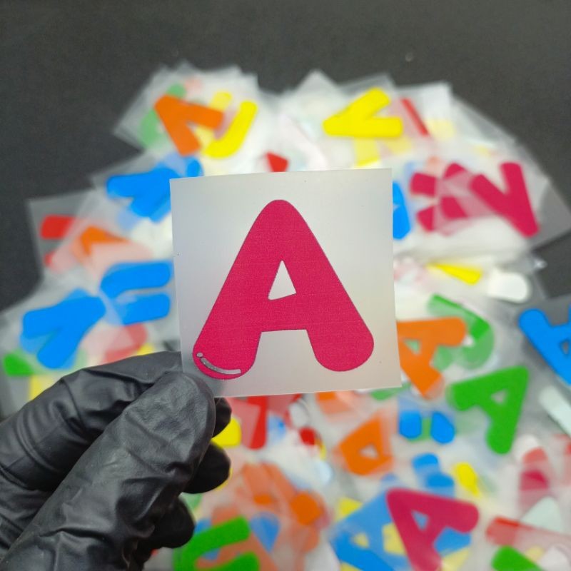 stiker sablon kaos setrika huruf angka nama