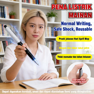 Palsu prank setrum pen kejut premium plastik / Prank pen iseng novelty pulpen listrik kejut Mainan