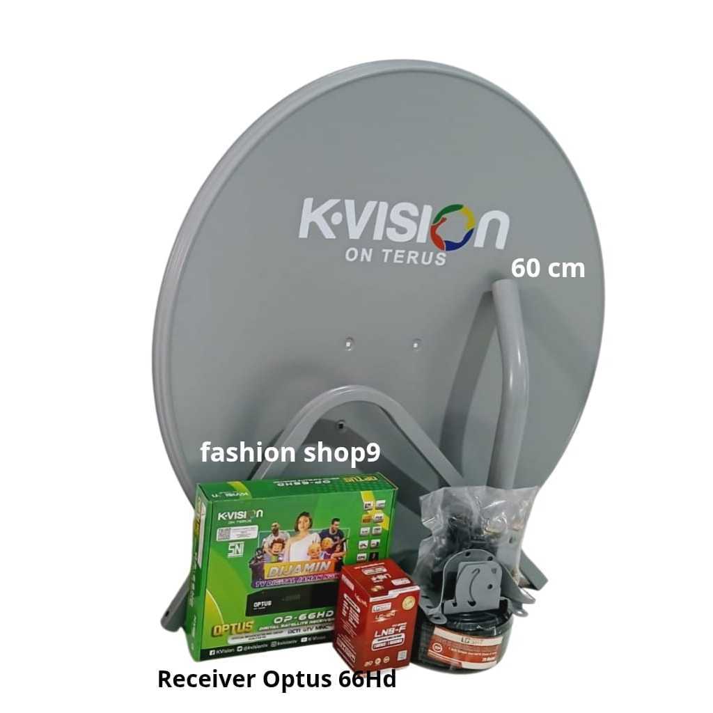 JAMIN MURAH Parabola kvision 60 Cm + Receiver Optus 66Hd(BISA LANGSUNG ORDER)