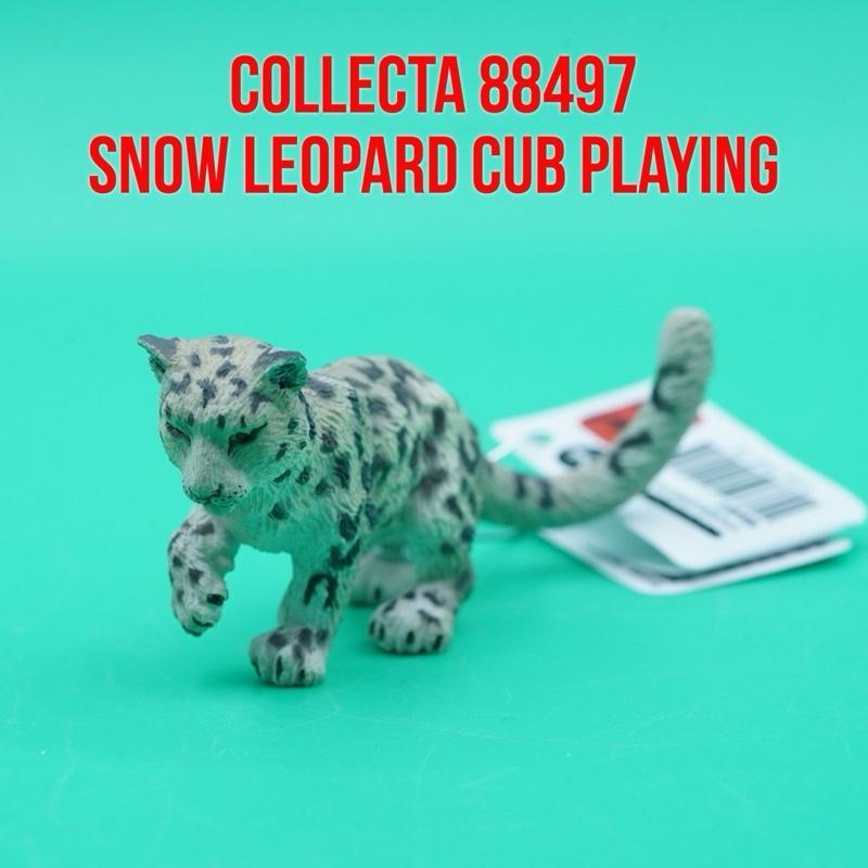 Collecta 88497 Snow Leopard Cub Playing Anak Macan Tutul Salju Panthera Uncia | Mainan Figure Binata
