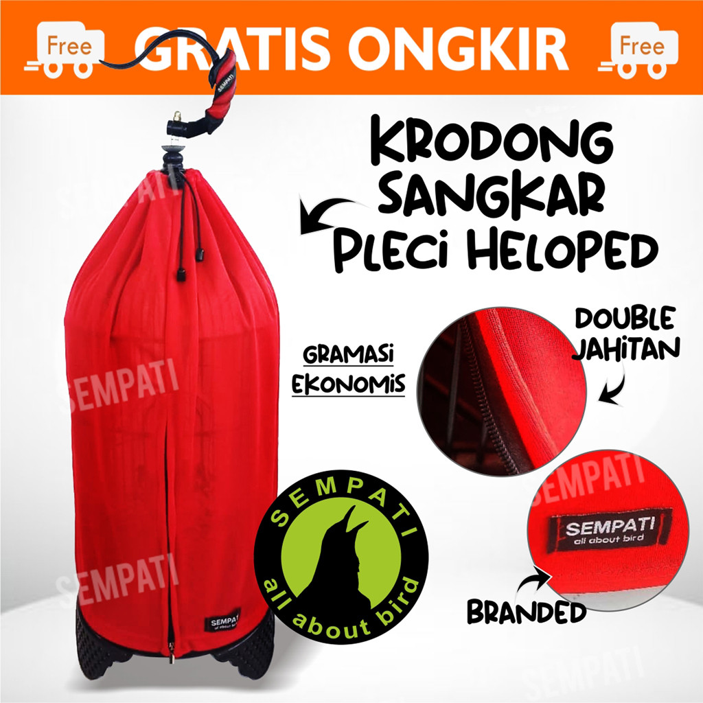 SEMPATI Krodong Sangkar Pleci Heloped Kotak Kerodong Kandang Burung Pleci Kolibri Ciblek Sogon Grama