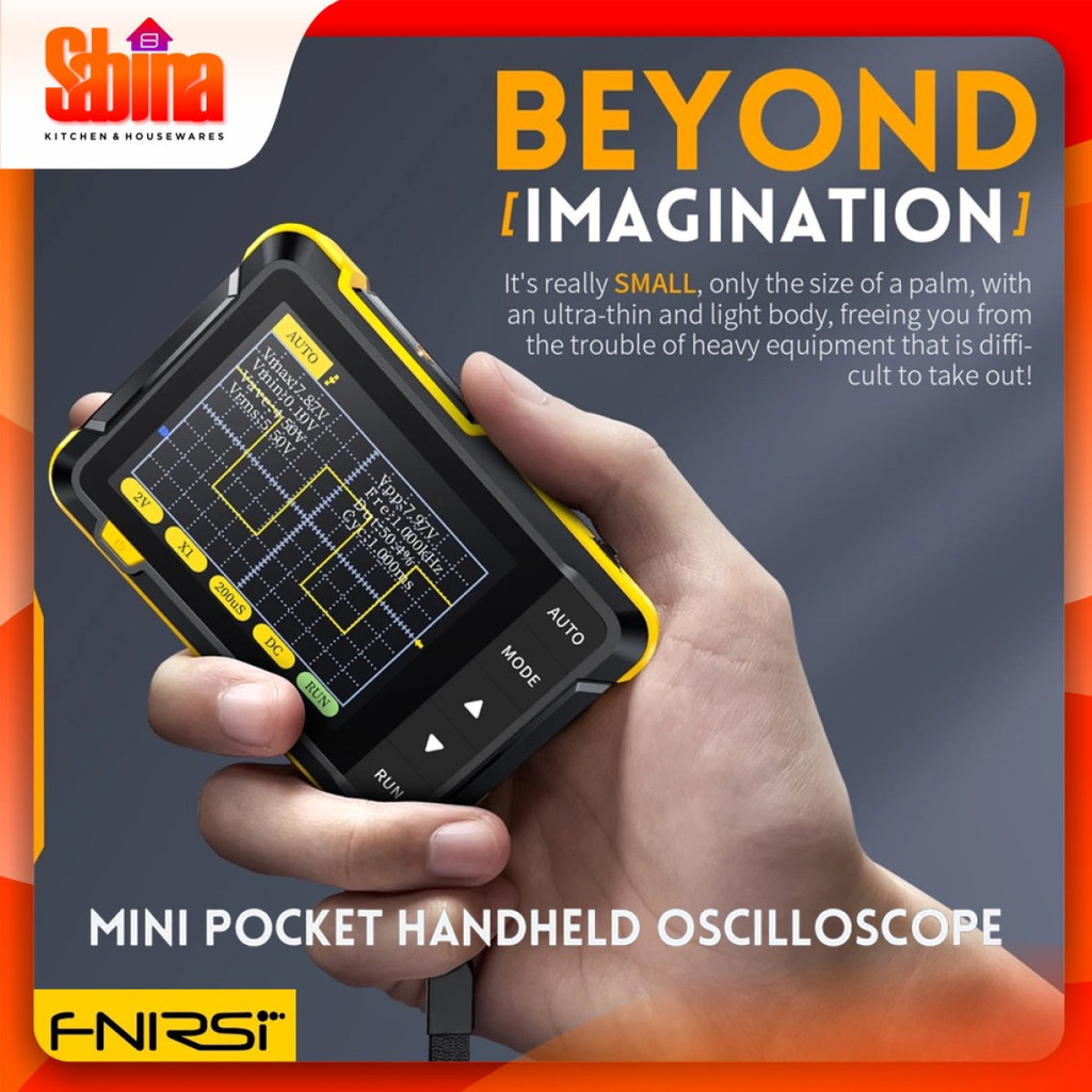 Osiloskop Digital Mini Handheld Oscilloscope 200KHz Rechargeable USB C