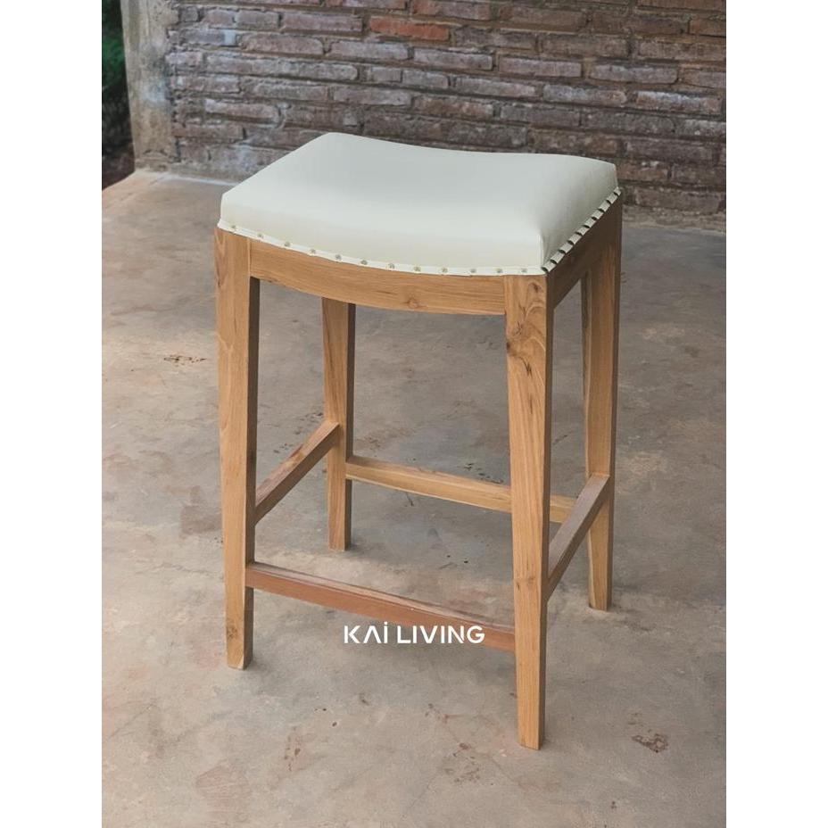 kursi bar oatlands minimalis kayu jati finishing kursi cafe bar stool minibar resort restoran hotel 