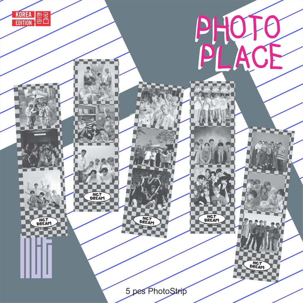 Photostrip Photoplace NCT Dream Version Mark Renjun Jeno Haechan Jaemin Chenle Jisung