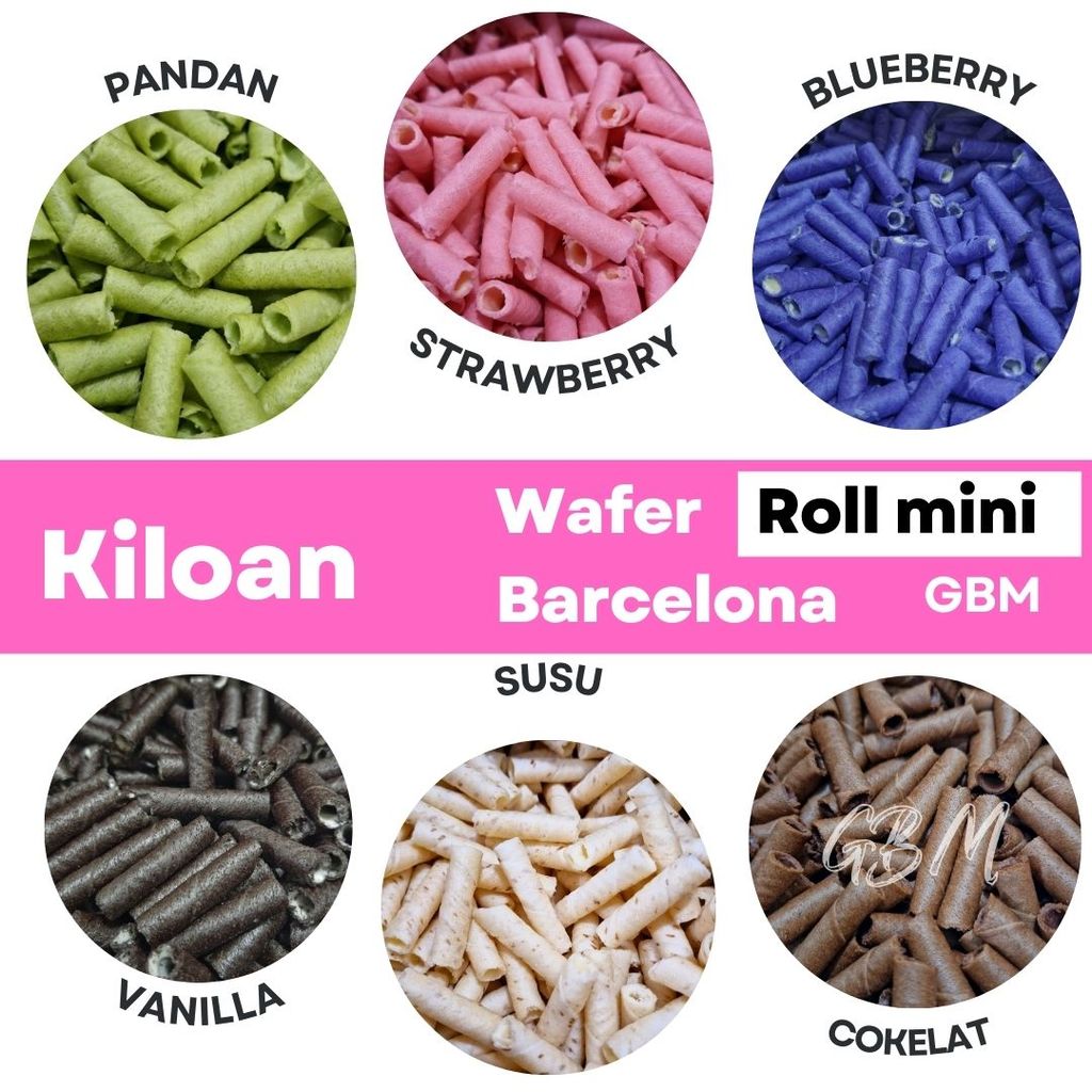 Wafer Roll Mini Kiloan Aneka Rasa