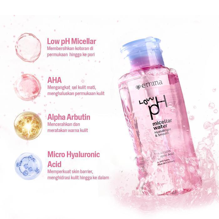 NEW Emina Low pH Micellar Water Made-Calm & Purify - 125ml | Pembersih Wajah-Gentle-Makeup Remover-D