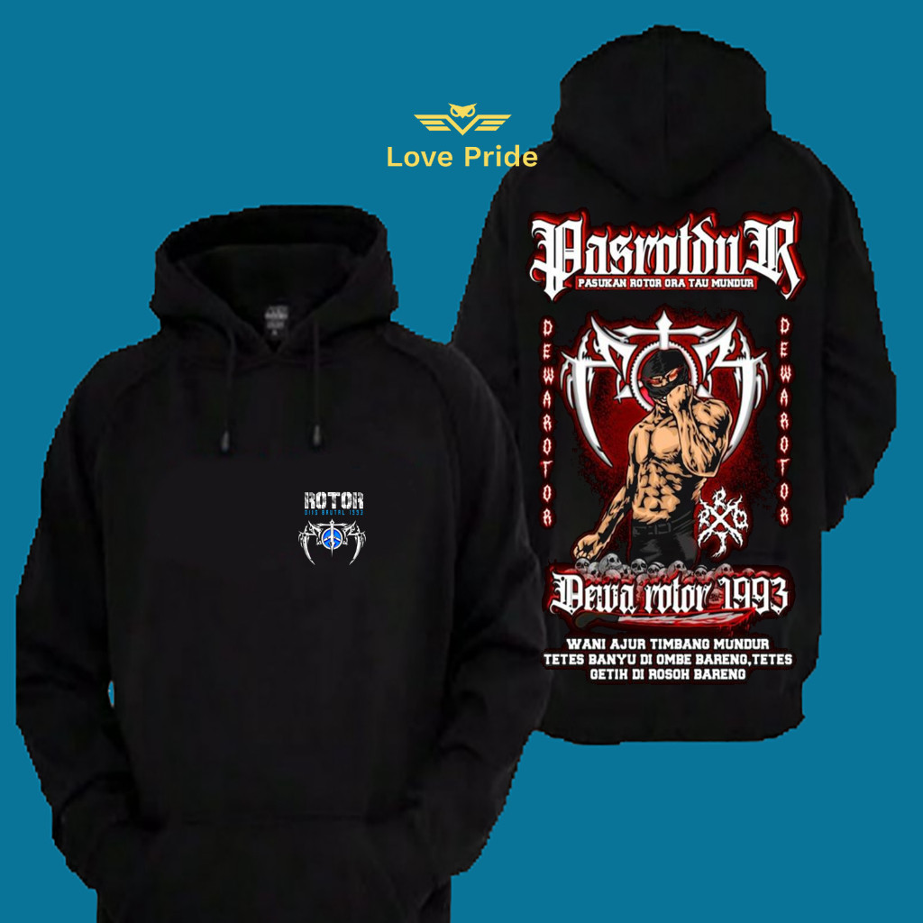Sweater Hoodie Distro Rotor Dewa 1993 Pasukan Bawah Tanah Premium Terbaru