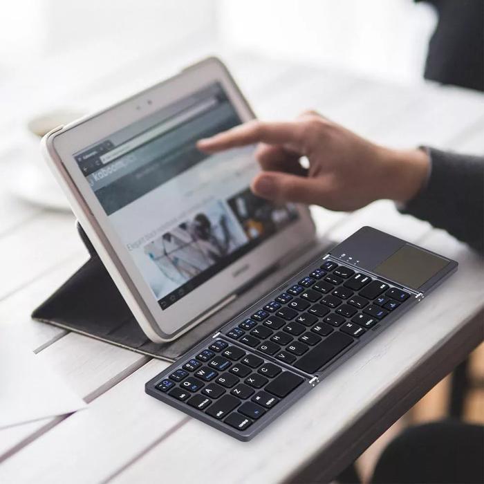 Alat Ketik Keyboard Wireless Lipat 3 Mini Kecil Untuk Smartphone HandPhone Tablet PC Laptop PC Folda