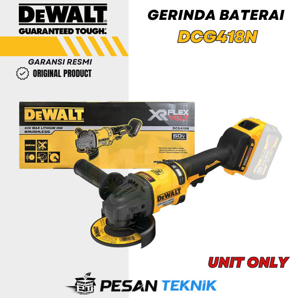 Cordless angle grinder DCG418 gerinda baterai DEWALT DCG418N