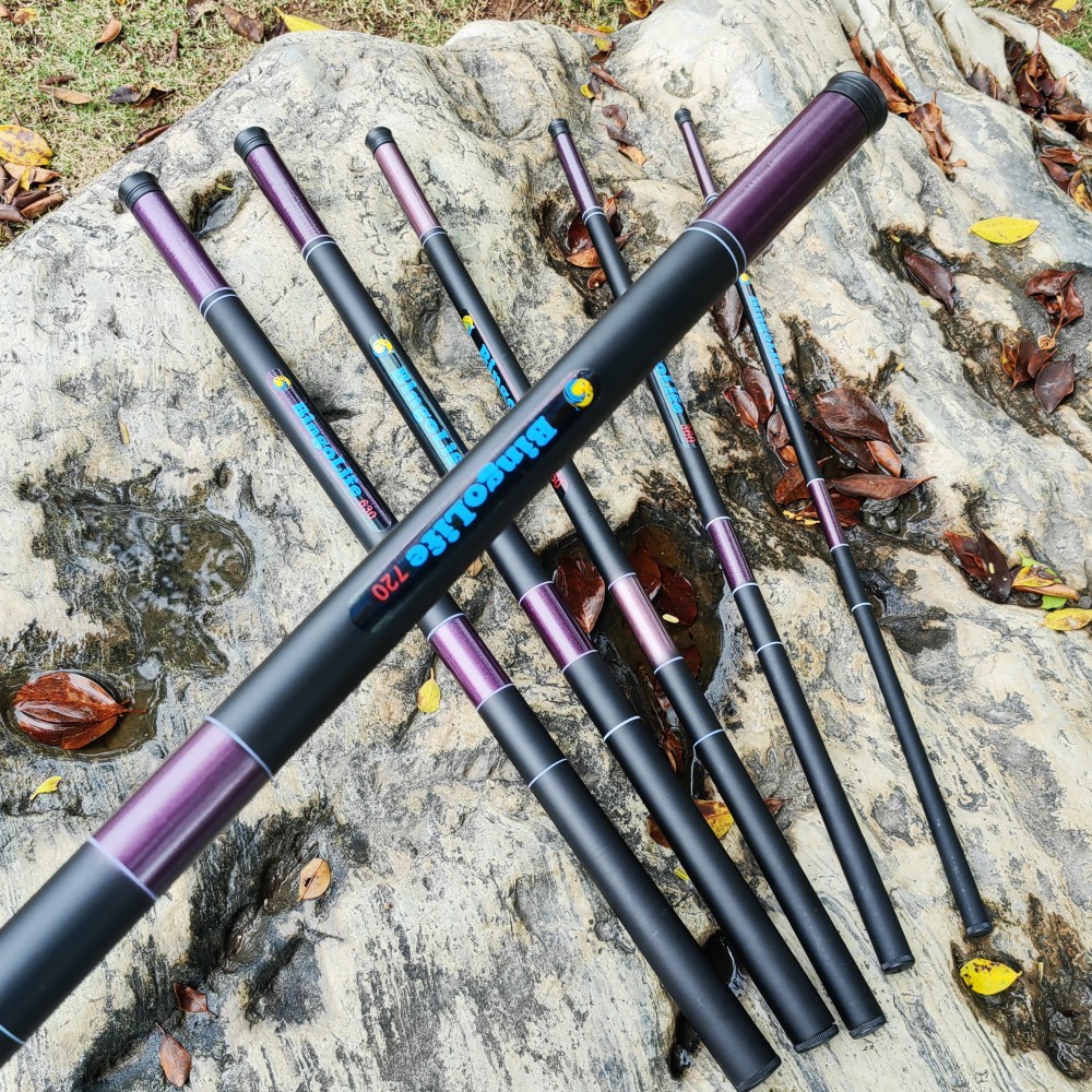 Bingolife Joran Telescopic Karbon Air Tawar Panjang Susut 65cm