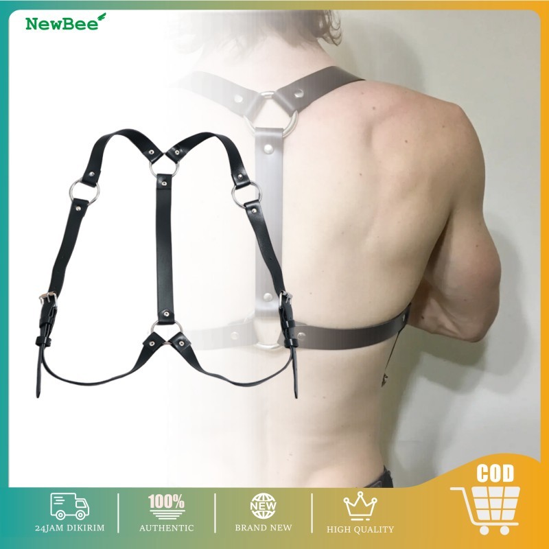 Body Belt Harness Pria Fashion Harajuku Gentle Man Aksesoris Baju Cosplay Sabuk Jojon Kishibe Gothic