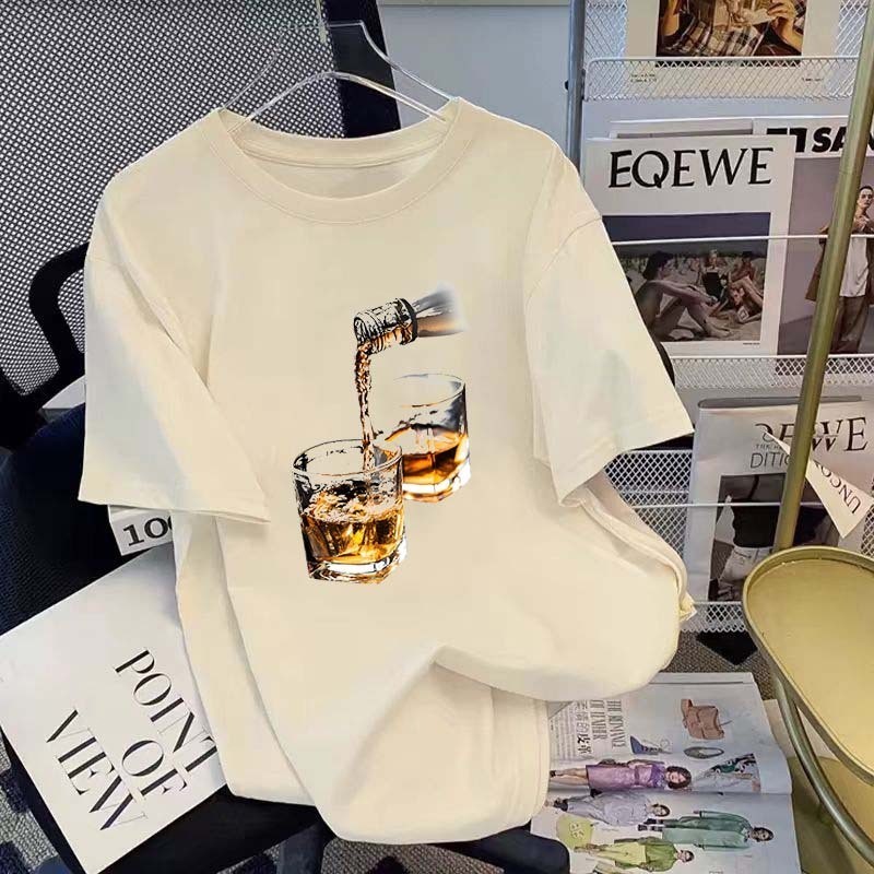 [COD]Gelas anggur kecil dan tugas berat Kaos Lengan Pendek Pria|Kaos Pria Terbaru 2026"GRATIS ONGKIR